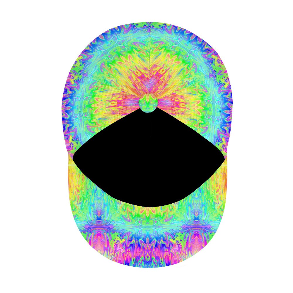 Trippy Rainbow Adjustable Strapback Hat