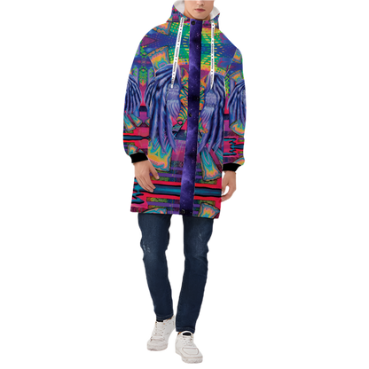 Winged Cat Zipper Hoodie Jacket