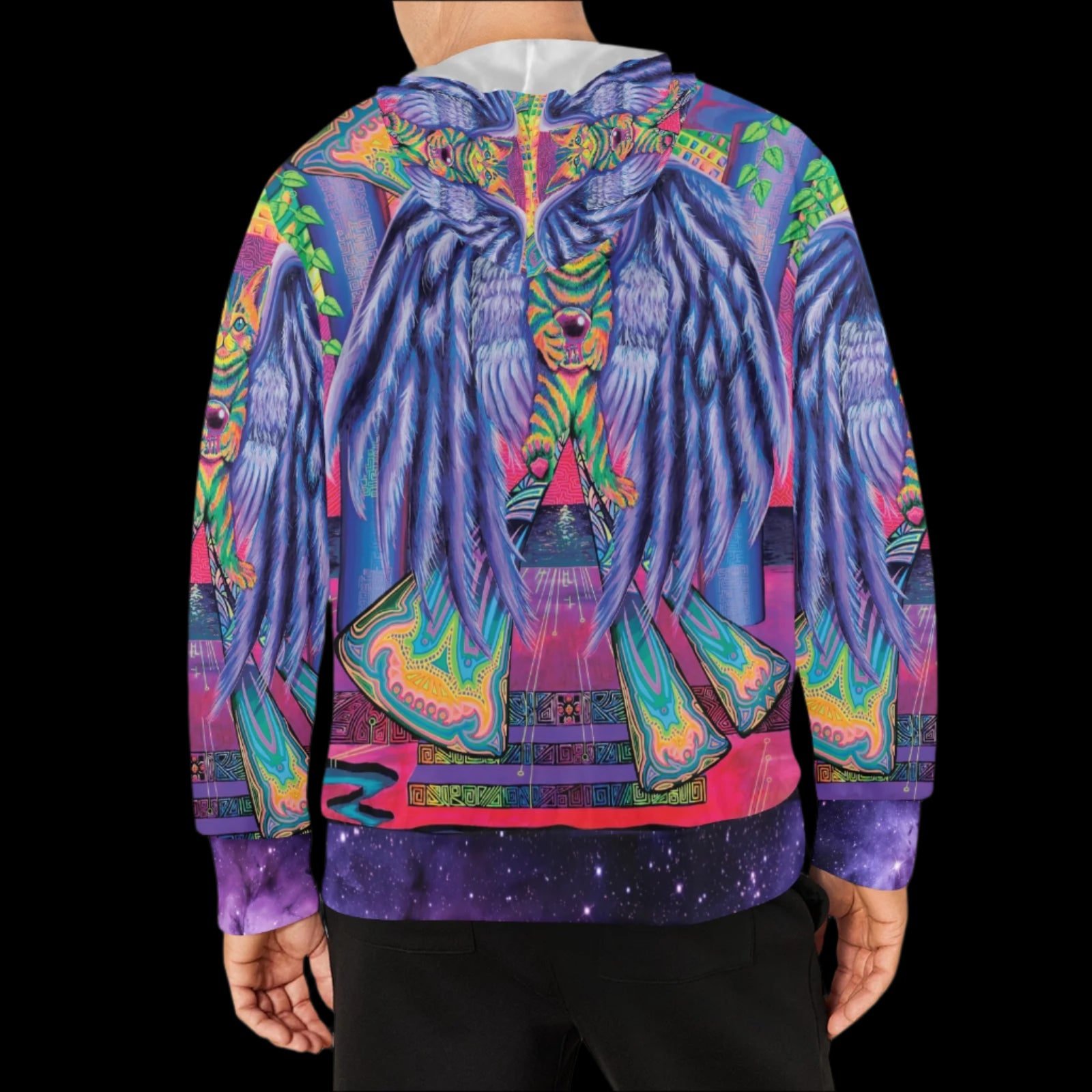 Cat Wings Fleece Full-Zip Hoodie