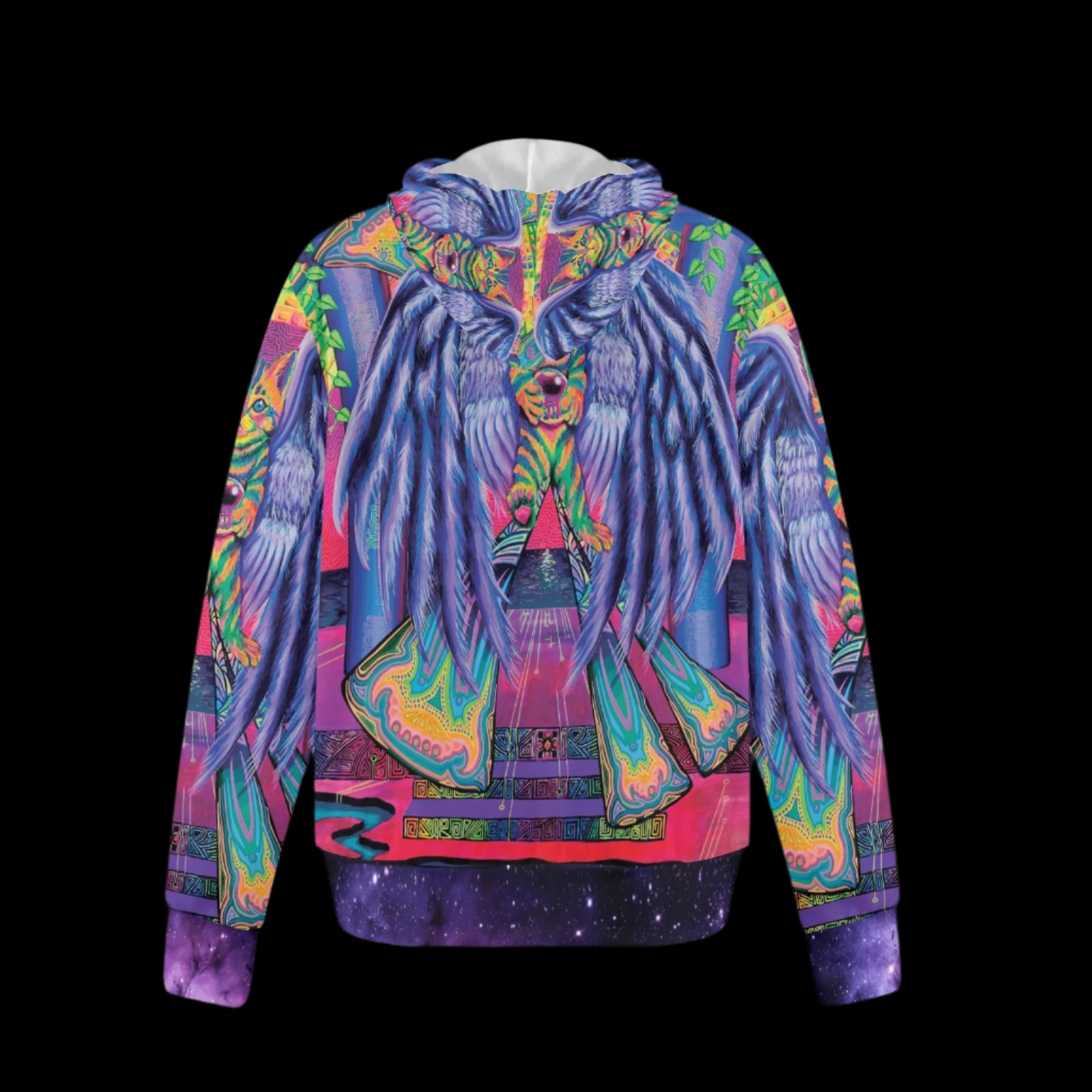 Cat Wings Fleece Full-Zip Hoodie