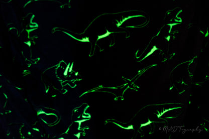 glow in the dark dinosaur fabric