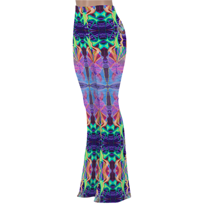 Colorful patterned pants on a white background