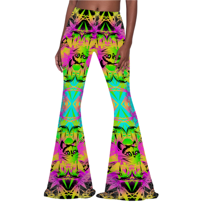 drippy kitty festival bell bottoms