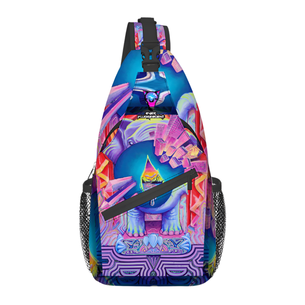elephant backpack with shoulder strap featuring vibrant colors