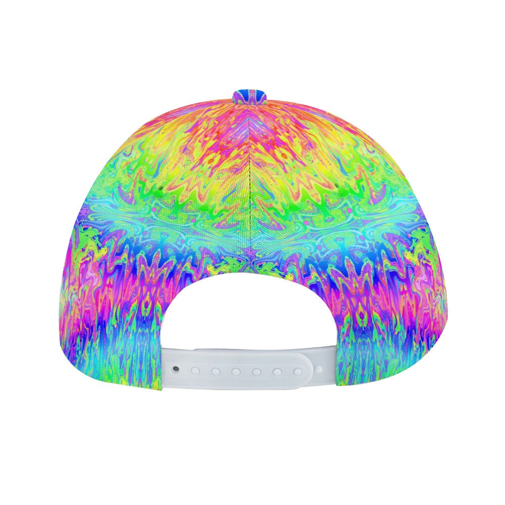 Trippy Rainbow Adjustable Strapback Hat