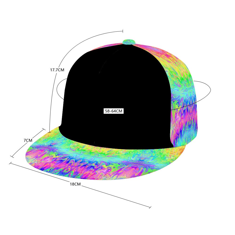 Trippy Rainbow Adjustable Strapback Hat