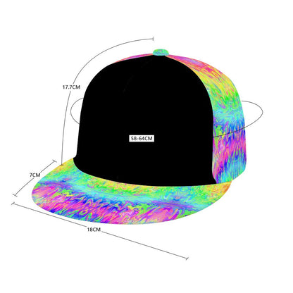 Trippy Rainbow Adjustable Strapback Hat