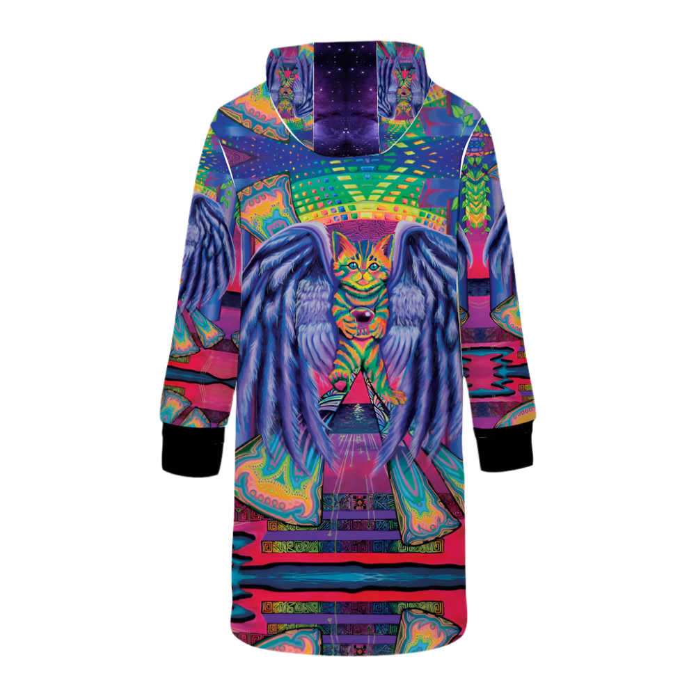 winged cat cloak back