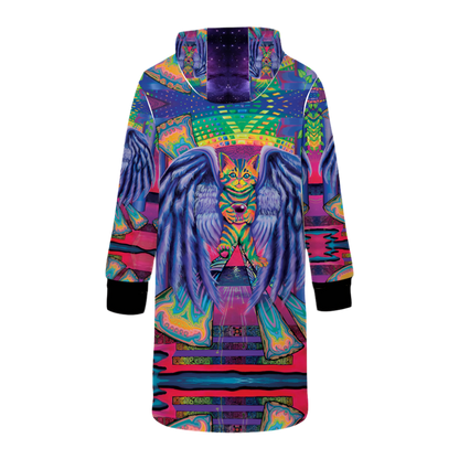 winged cat cloak back