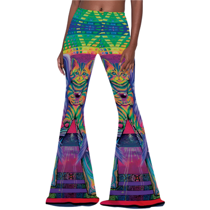 winged cat yoga pants